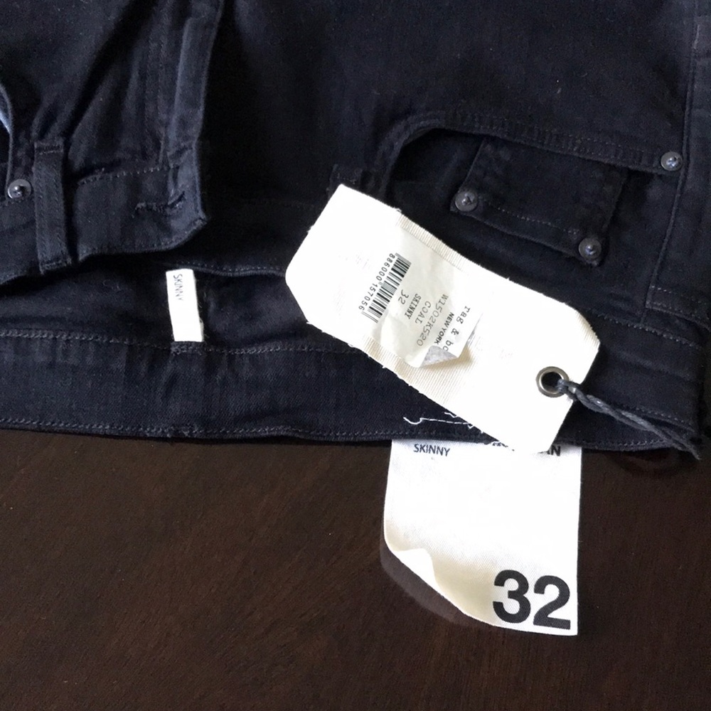 Rag & Bone Black Women’s Size 32 Coal skinny jeans - Picture 7 of 8